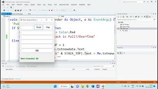 Stack Implementation on VB.net Windows Form