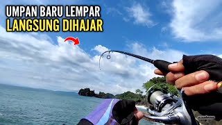 UMPAN YANG DI ABAIKAN SAAT MANCING TERNYATA MENARIK UNTUK IKAN GT ll ULTRALIGHT FISHING PINGGIRAN