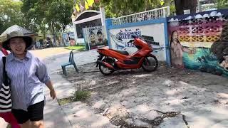 Main Street of sai keaw beach koh samet Thailand