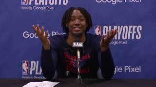Tyrese Maxey talks Game 2 Loss vs Knicks, Postgame Interview 🎤