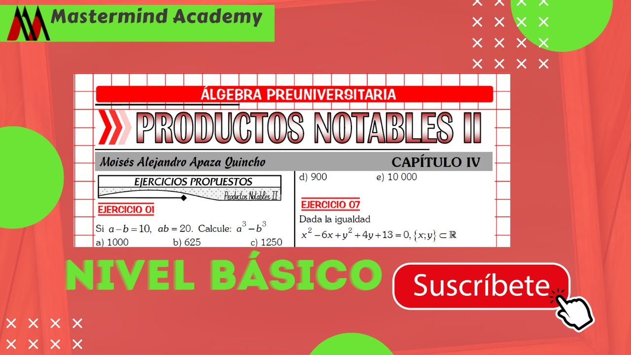 Productos Notables II Nivel Básico - YouTube