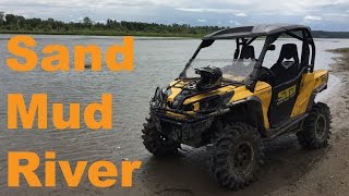 Mud, Sand \u0026 The South Saskatchewan River - Part 1- Can Am Commander 1000XT