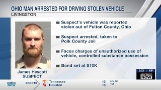 Livingston police arrest Ohio man for driving stolen vehicle