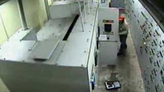 Arc Flash while racking a breaker accident