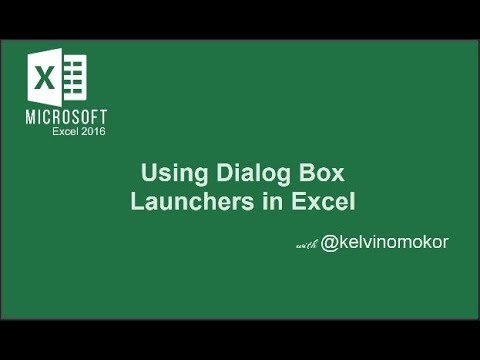 The Dialog Box and Dialog Box Launcher in Excel