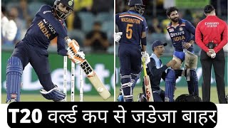 Ravinder jadeja injury update। Ravinder jadeja is out of T20 World Cup।