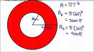 Area of Shaded Region Concentric Circles