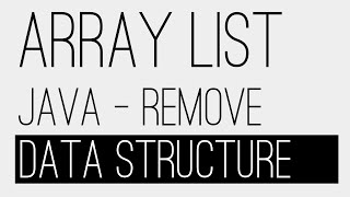 Array list - Java 구현 2 - remove - Data Structure