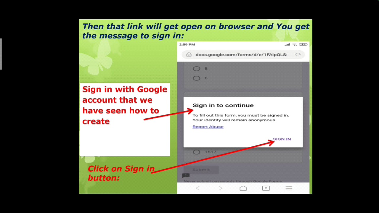 How To Open Google Form Link In Browser And Submit Your Test | By ...