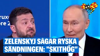 Zelenskyj svarar på Putins tal