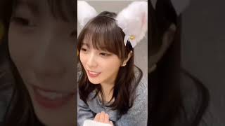 めちゃくちゃ可愛いねこゆうきちゃん🐱  最後猫なのに……鳴き声が笑 #与田祐希  #吉田綾乃クリスティー #よだちゃん #あやてぃー #乃木坂46