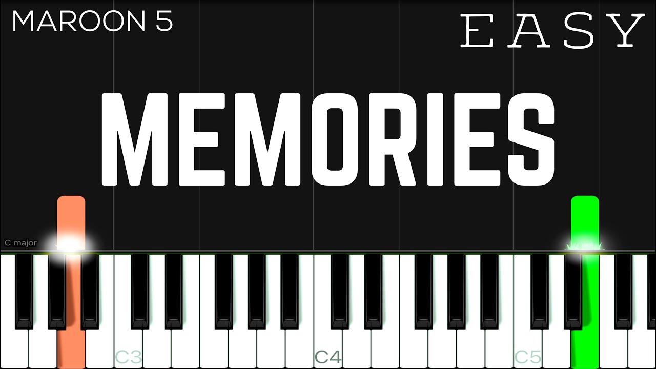 Memories - Maroon 5 | EASY Piano Tutorial - YouTube Music