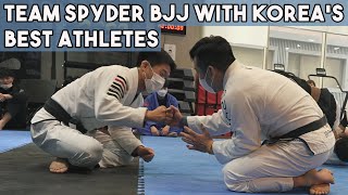 Rolling with Korean Asia Games BJJ athletes at Team Spyder BJJ