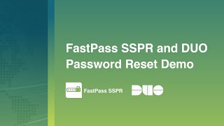 FastPass SSPR and DUO Password Reset Demo