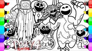 Poppy Playtime Chapter 4 New Coloring Pages/Color ALL New Bosses and Monsters #youtube #art #poppy