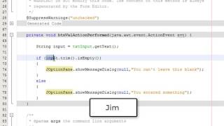 Java Validation: Presence Check Tutorial (Netbeans)