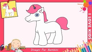 Come disegnare un unicorno FACILE passo per passo per bambini 1