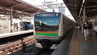 E233系3000番台横コツE-57編成 JR湘南新宿ライン高崎線直通普通籠原行き 池袋駅発車