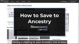 How to Save to Ancestry on Newspapers.com