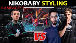 Nikobaby RAMPAGE VS. Sumail \u0026 Zai - Dota 2 PRO Weaver Gameplay