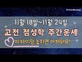 ⭐주간운세⭐24년 11월 셋째 주_소개팅💖상견례💑중요한약속🤝_타이밍은 이때예요!