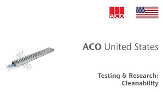 ACO Building Drainage Cleaning Performance