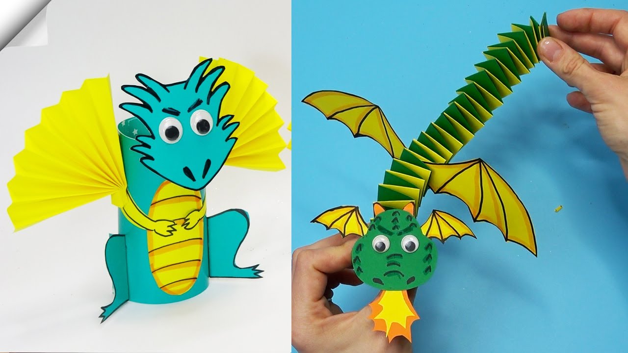 6 Diy Easy Way 3d Paper Dragon Youtube