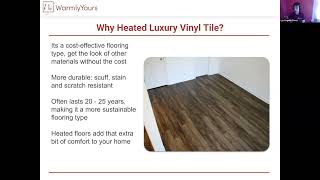 November 2023 Webinar - Pro Tips for Heating Luxury Vinyl Tile