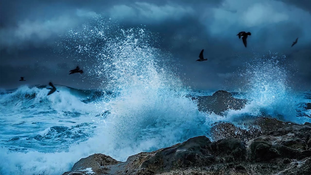 Sleep To Big Ocean Waves Crashing Stormy White Noise Water Sounds 10