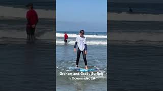 Graham and Grady surfing in Oceanside, CA June 2023 #surf #surfing #kidmusician