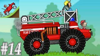Hill Climb Racing - Gameplay Walkthrough Part 14 - Fire Truck Crazy Driving  (iOS, Android)