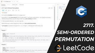 2717. Semi-Ordered Permutation - Leetcode EASY Problem - Weekly Contest 348