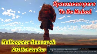 Spawncampers To Be MARKED On Minimap + Researching Helicopters With Tanks - War Thunder