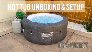 Coleman Saluspa Inflatable Hot Tub Complete Setup