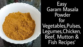 Garam Masala Powder for making veg \u0026 non veg recipes |എല്ലാ കറികളും ഉണ്ടാക്കാൻ ഒരു ഗരം മസാല പൊടി മതി