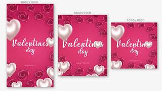 Instagram Valentines Day Intro MOGRT [ Royalty Free After Effects Video Template Footage ] m3m music