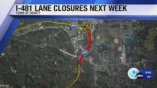 I-481 lane closures next week