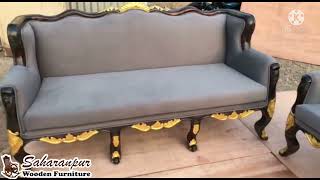 Wooden Royal Carving Sofa, Saharanpur Furniture,  8791617700, लकड़ी का शाही नक्काशी वाला सोफा