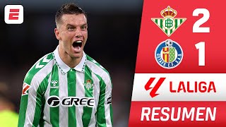 REAL BETIS le ganó 2-1 al GETAFE con DOBLETE de Giovani Lo Celso | RESUMEN | La Liga