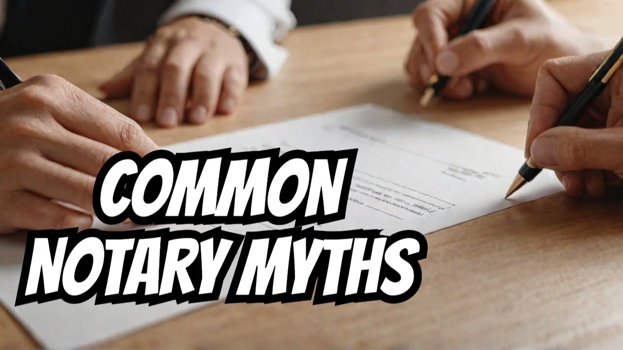 5 Notary Myths You Still Believe Today Notarypublic Howto Youtube