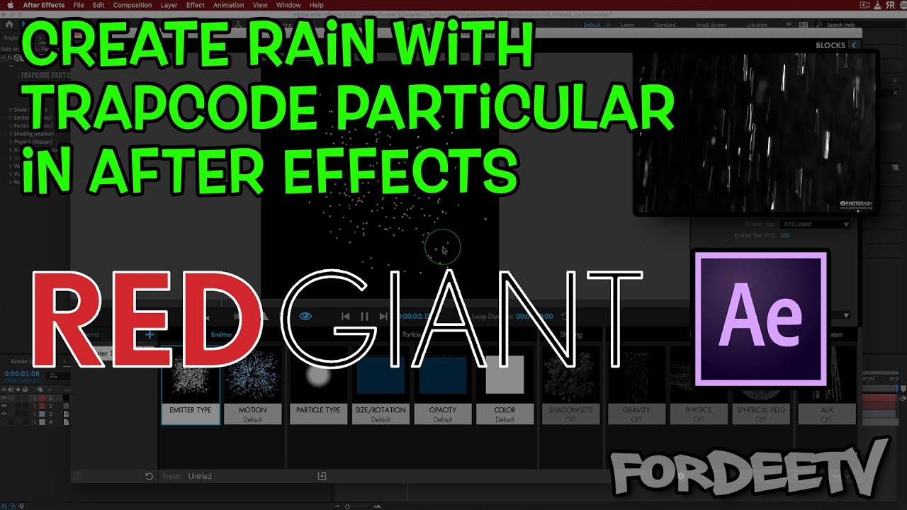 How To Create Rain In Trapcode Particular In After Effects Fordeetv