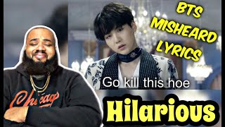 BTS Try Not To Laugh - Misheard Lyrics | REACTION