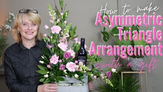 How to make a flower arrangement - Asymmetric Triangle -Beginners flower arranging