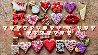 How to Decorate SATISFYING Valentine's Day Sugar Cookies! #satisfying #cookies #valentinesday