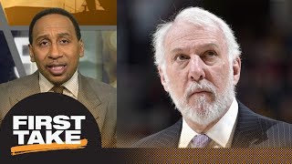 Stephen A. agrees with Gregg Popovich's praise of LeBron James' activism | First Take | ESPN