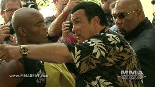 UFC 148: Anderson Silva's Boxing Workout Featuring Soccer Star Ronaldo and Steven Seagal vs Feijao