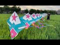 TERBANGKAN LAYANGAN DOBEL 15 SEKALIGUS EKOR PANJANG WARNA-WARNI!!! SERU #layangan #kite #experiment