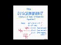 The Discriminant (Nature of Roots of Quadratic Equations)