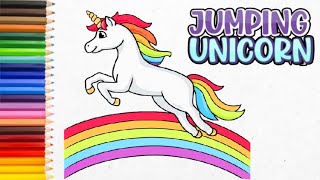How to Draw Unicorn | Jumping Unicorn | Step by Step | Fatima's Art and Craft