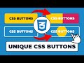 Build 5 UNIQUE CSS Only Buttons | Easy HTML/CSS Tutorial